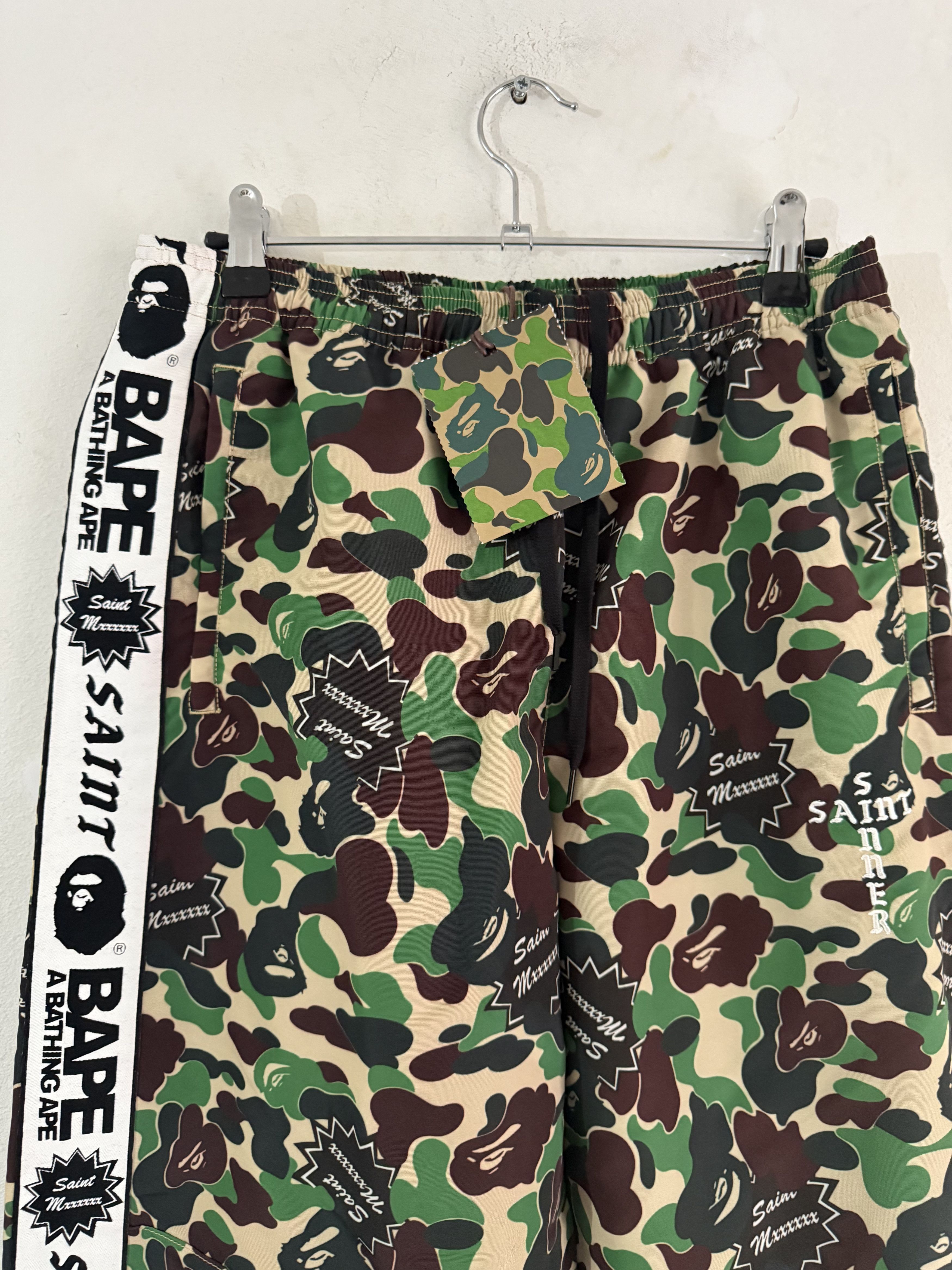 Bape × Saint Michael A BATHING APEx SAINT Mxxxxxx STAPE Track Pants Camo Size US 31 - 5 Thumbnail