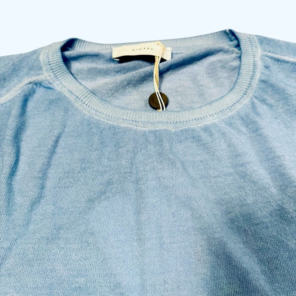 Other NWT New Diktat Sky Blue Knit Short Sleeve Cotton Top Made I Size US XL / EU 56 / 4 - 5 Thumbnail