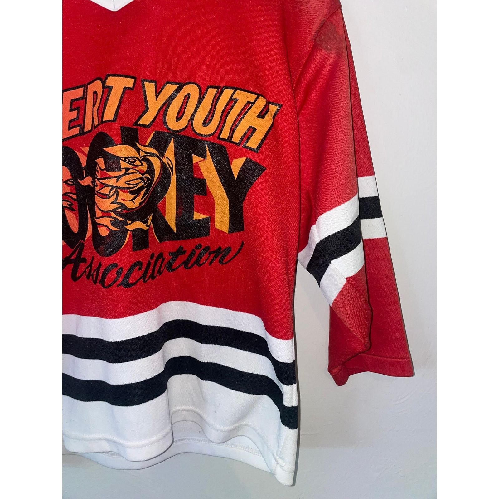 Vintage Vintage Youth Hockey Jersey Desert Assc Red Hockey 90s Boys Size US L / EU 52-54 / 3 - 5 Thumbnail