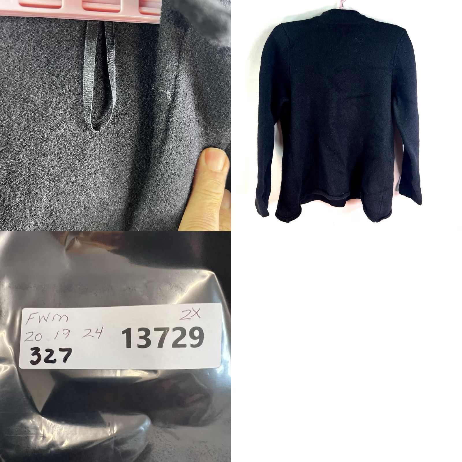 Vintage VINTAGE Fenn Wright Manson Blazer Jacket 2X Black Wool Mid-Length Long Sleeve Button Crew/Notched Collar Womens Size XXL / US 16-18 / IT 52-54 - 8 Thumbnail