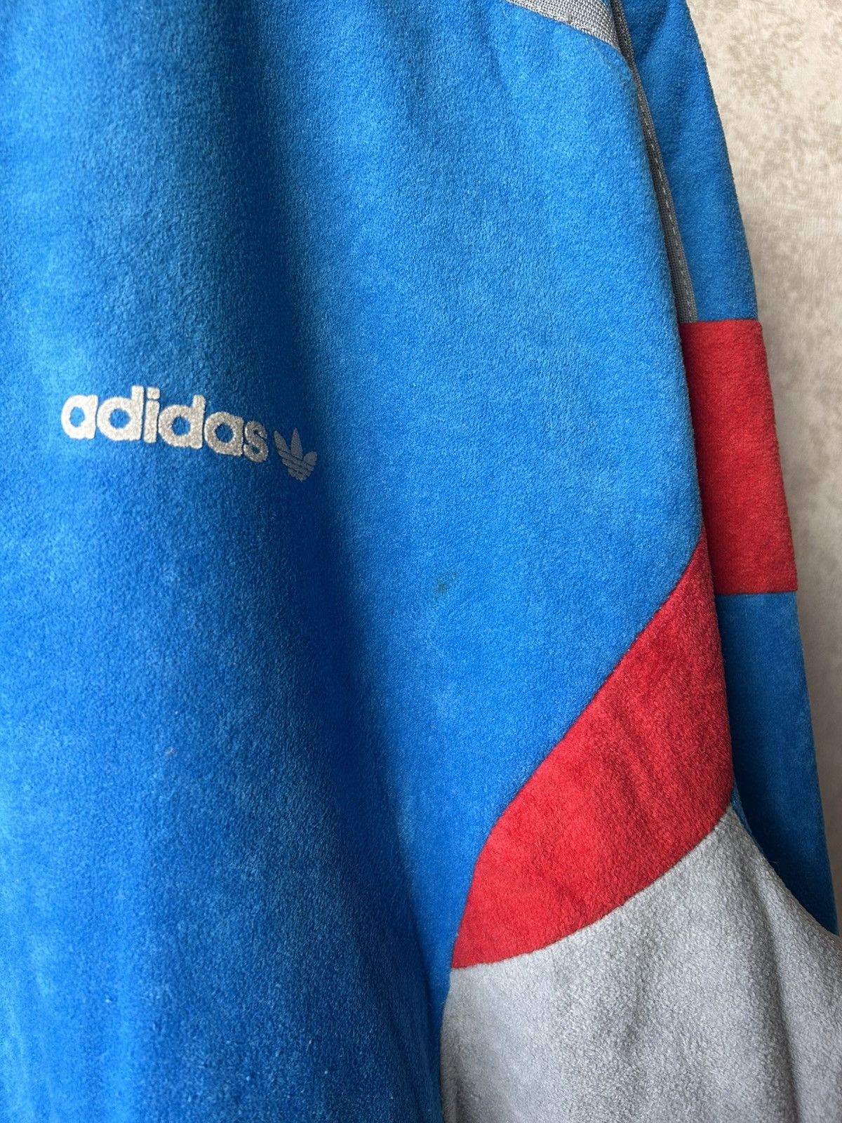 Adidas 80s Adidas Vertex Velour Zip Up Jacket Made in France Size US M / EU 48-50 / 2 - 14 Thumbnail