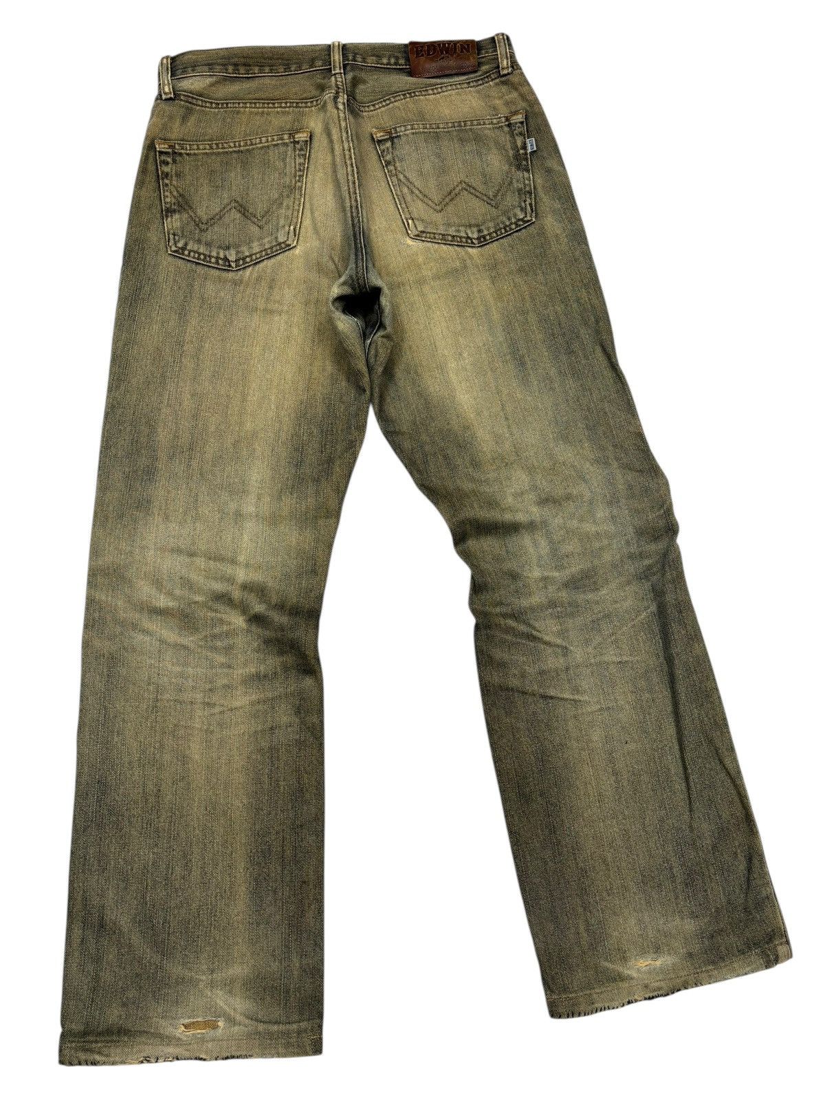 Kapital Edwin Earthy Muddy Wash Destroyed Patchwork Jeans Size US 30 / EU 46 - 6 Thumbnail