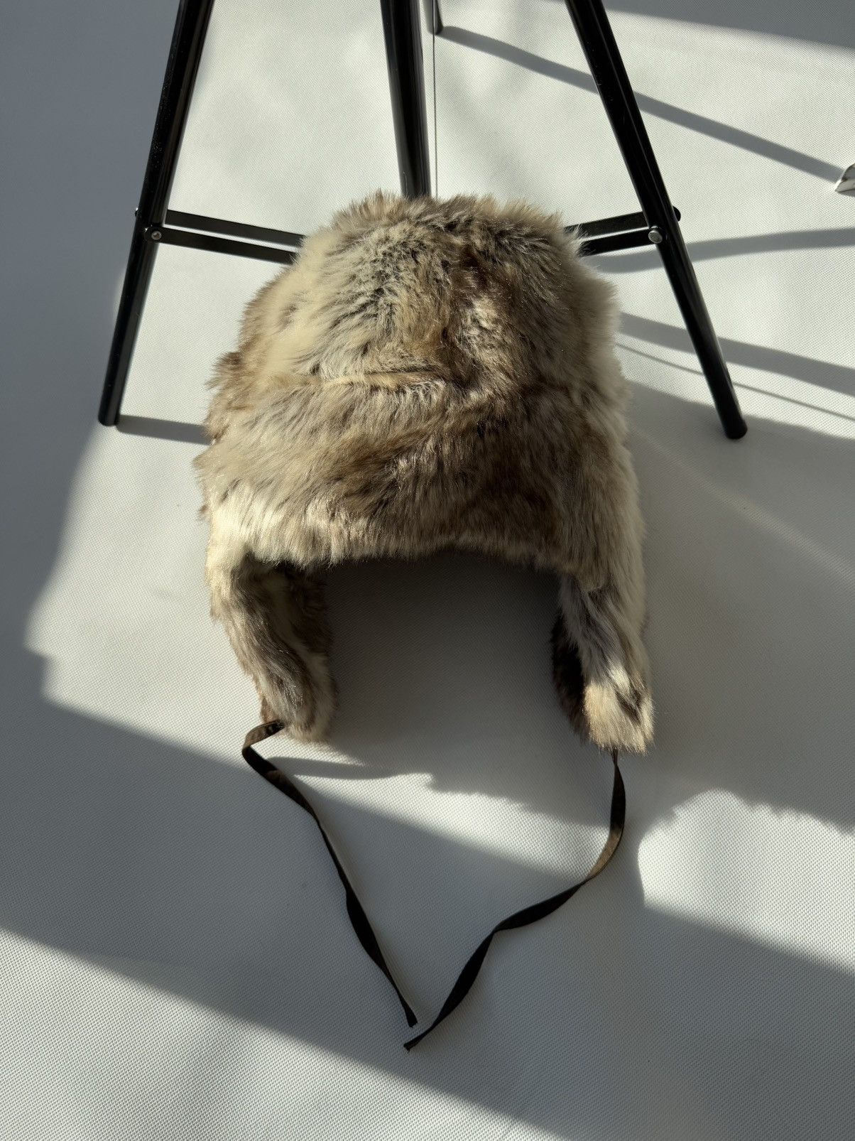 Japanese Brand × Vintage Vintage Crazy Y2k Mohair Fuzzy Hat Ushanka Punk Huge Size ONE SIZE - 9 Thumbnail