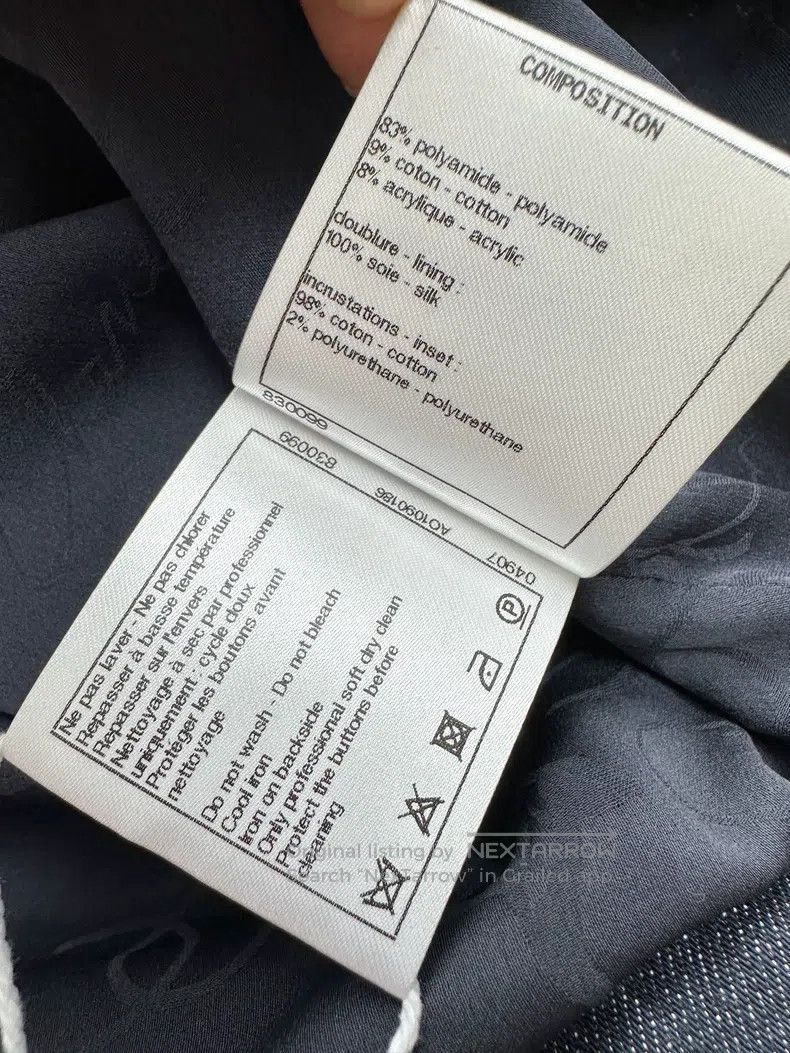 Chanel Chanel 18P dark blue fine glitter thick tweed denim two-p Size M / US 6-8 / IT 42-44 - 8 Thumbnail