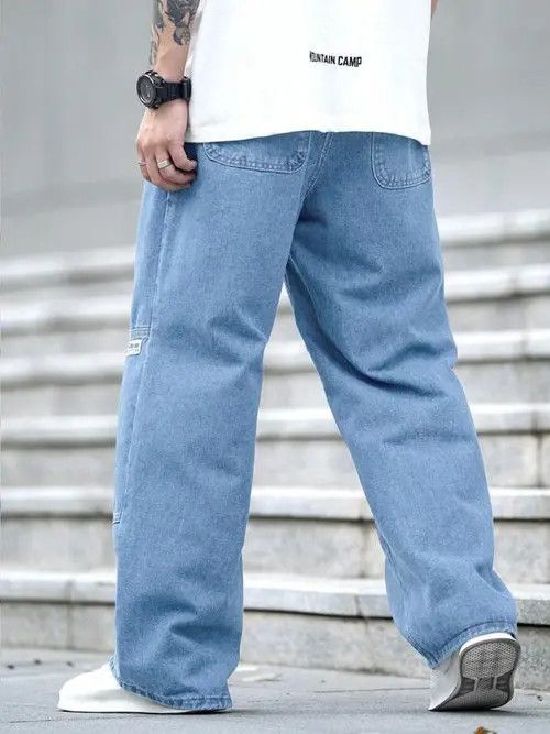 Japanese Brand Star Skate Baggy Denim Jeans Loose fit Size US 34 / EU 50 - 4 Thumbnail