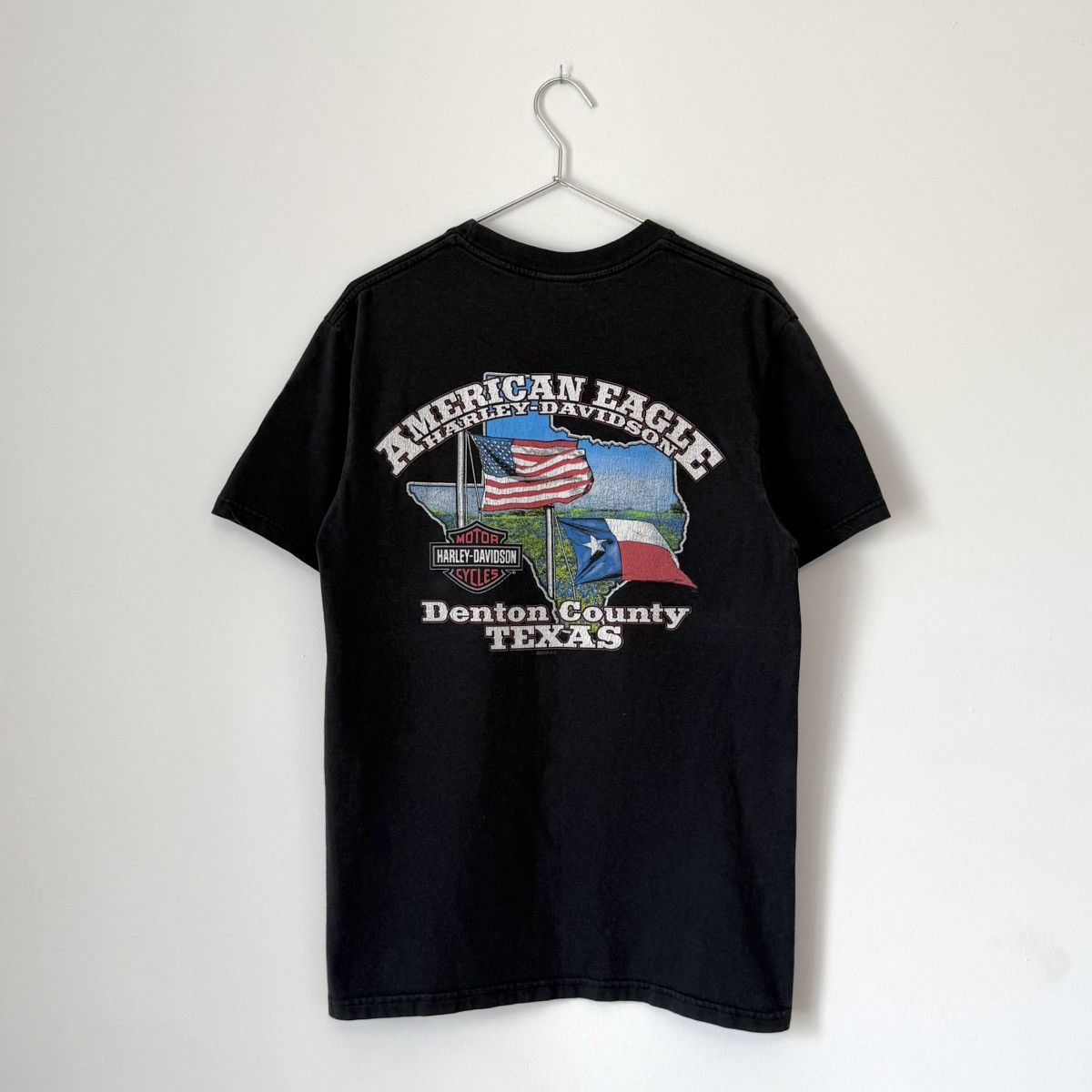 Harley Davidson Vtg 2000s Harley Davidson Flames Engine Faded Biker Tee ERD Size US M / EU 48-50 / 2 - 5 Thumbnail