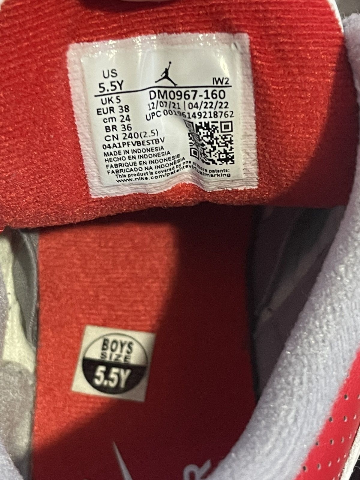 Jordan Brand × Nike Jordan 3 Retro Fire Red GS 2022 Size US 5.5 / EU 38 - 5 Thumbnail