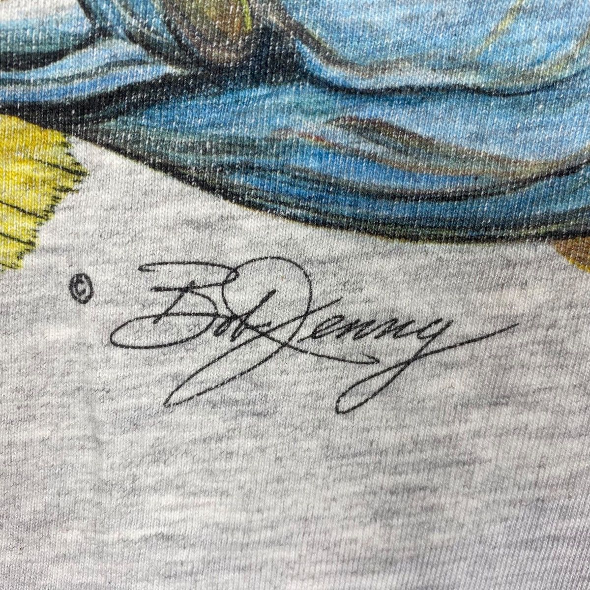 Distressed Vintage 90's Angler's Marina Fish Graphic Tee