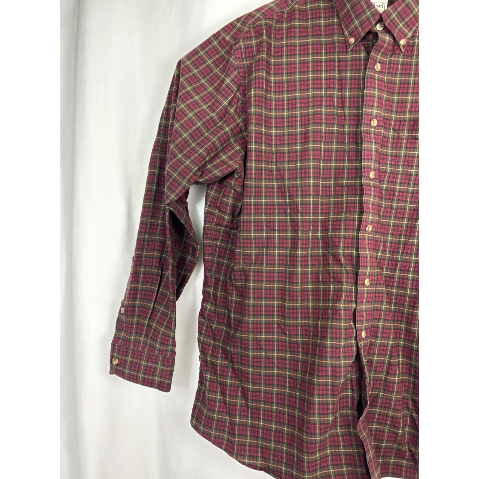Vintage LL Bean Men’s Medium Red Green Plaid Lumberjack Shirt Long Sleeve Button-Up Size US XL / EU 56 / 4 - 2 Thumbnail