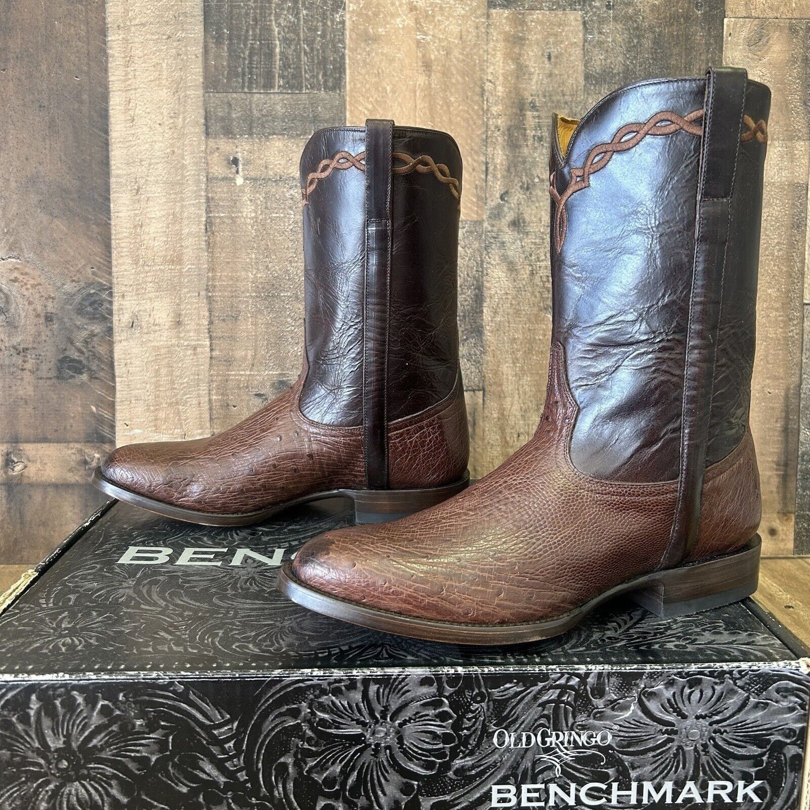 image of Old Gringo Amarillo 10” Mk2293-2 Smooth Ostrich Boots 9 D in Brown, Men's