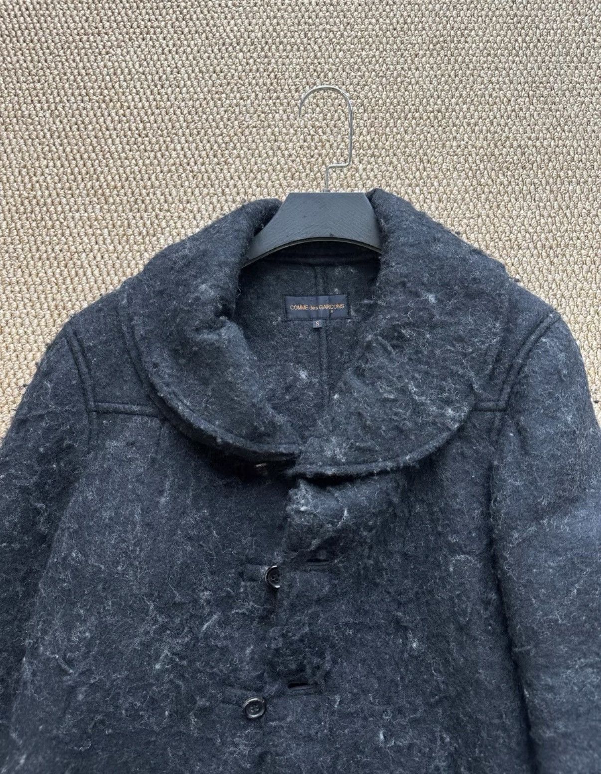 Comme des Garcons Comme des Garçons Dark Grey Distressed Wool Jacket K23 Size US S / EU 44-46 / 1 - 4 Thumbnail