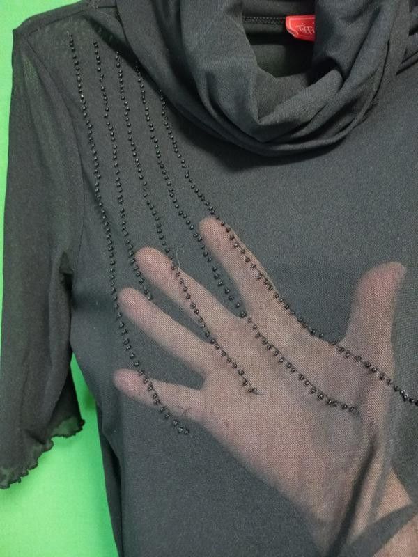 Japanese Brand Y2K Monochrome black mesh top sz M brand Tiffi Size M / US 6-8 / IT 42-44 - 3 Thumbnail