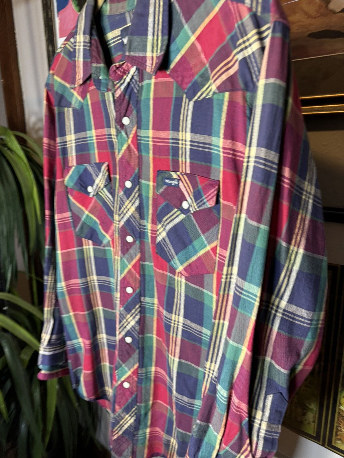 Vintage × Wrangler Vintage Wrangler Western Wear Shirt Size US L / EU 52-54 / 3 - 4 Thumbnail