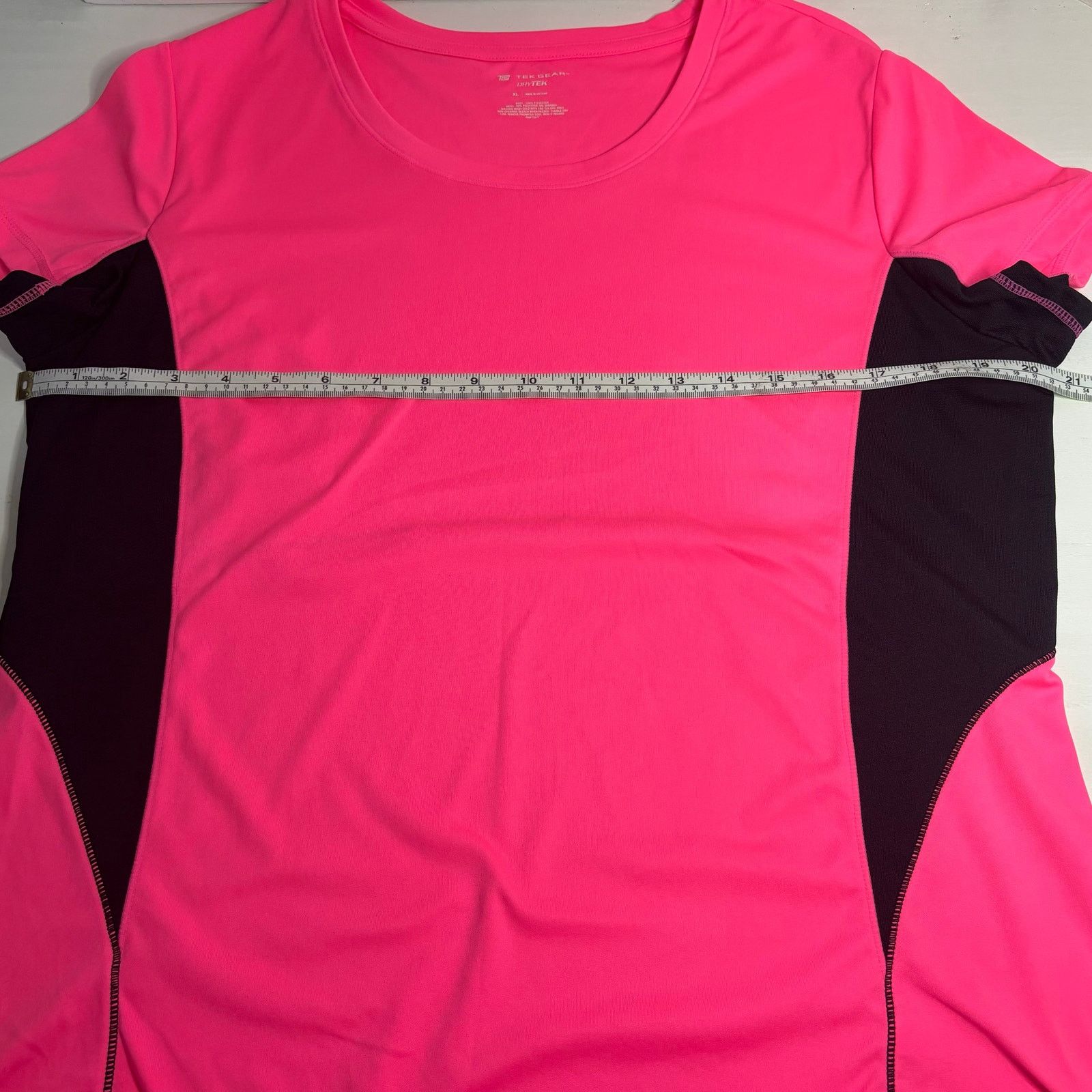 Tek Gear Tek Gear DryTek Hot Pink Athletic Tee XL Mesh High-Low Size XL / US 12-14 / IT 48-50 - 5 Thumbnail