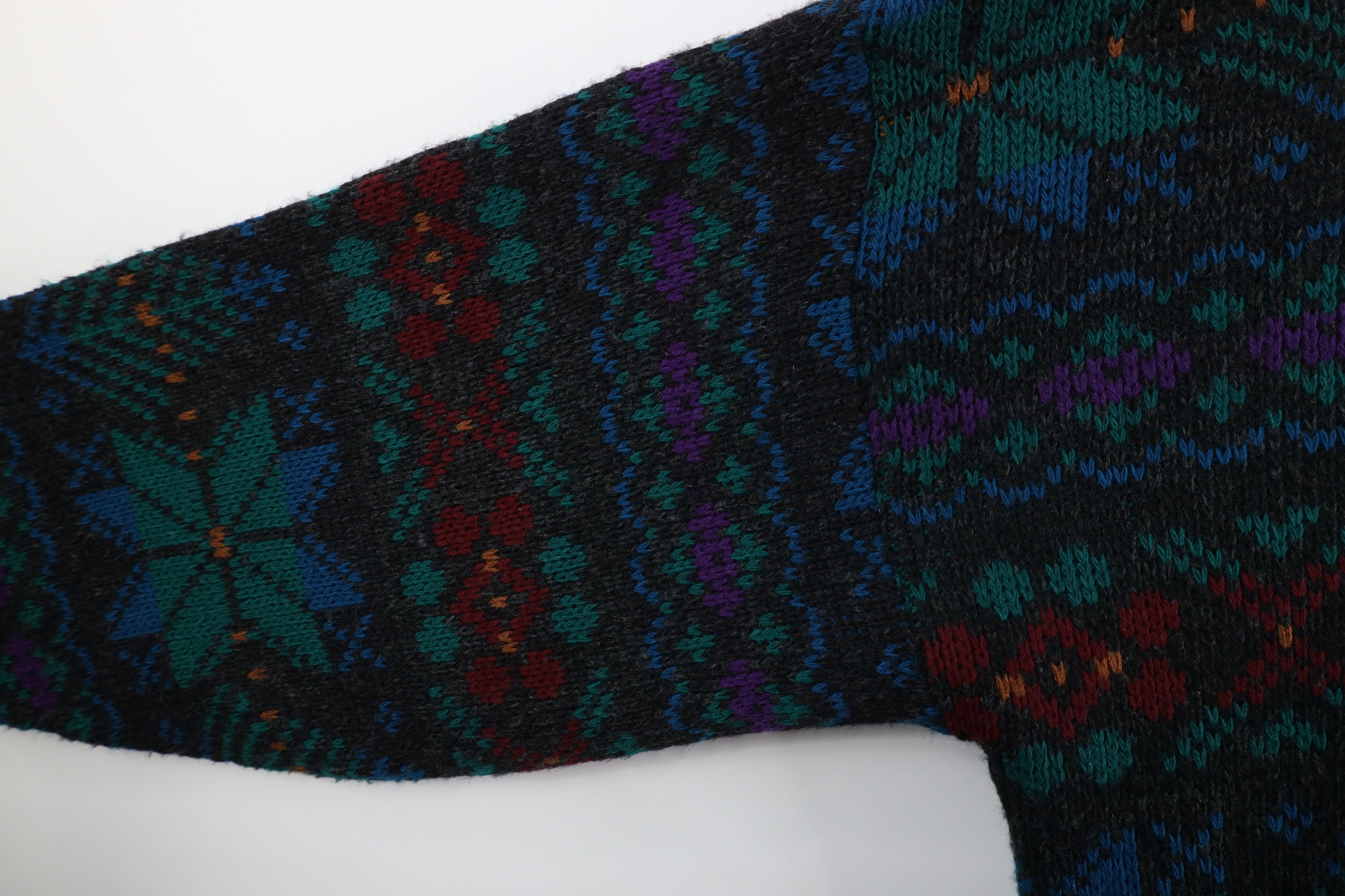 Vintage Vintage 90s Streetwear Fair Isle Knit Crewneck Sweater USA Size US XXL / EU 58 / 5 - 5 Thumbnail