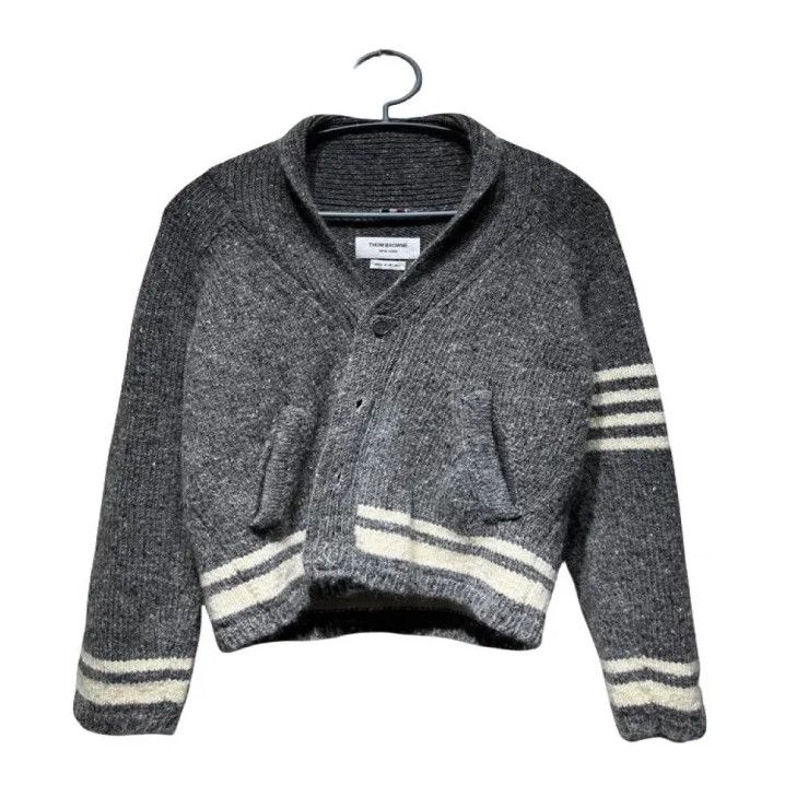 Thom Browne Thom Browne Casual Knitted Cardigan with Stripes Size US S / EU 44-46 / 1 - 1 Thumbnail