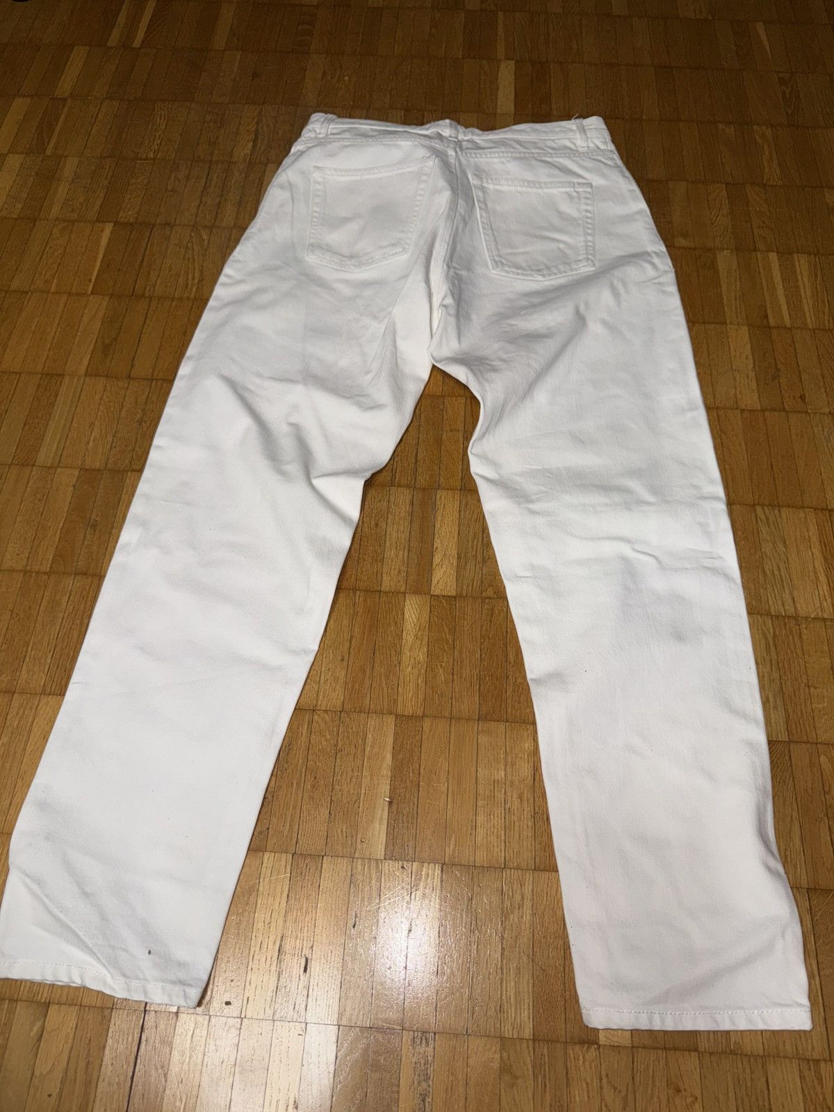 Saint Laurent Paris Saint Laurent Paris White Denim Jeans W33 Straight Fit Size US 33 - 5 Thumbnail