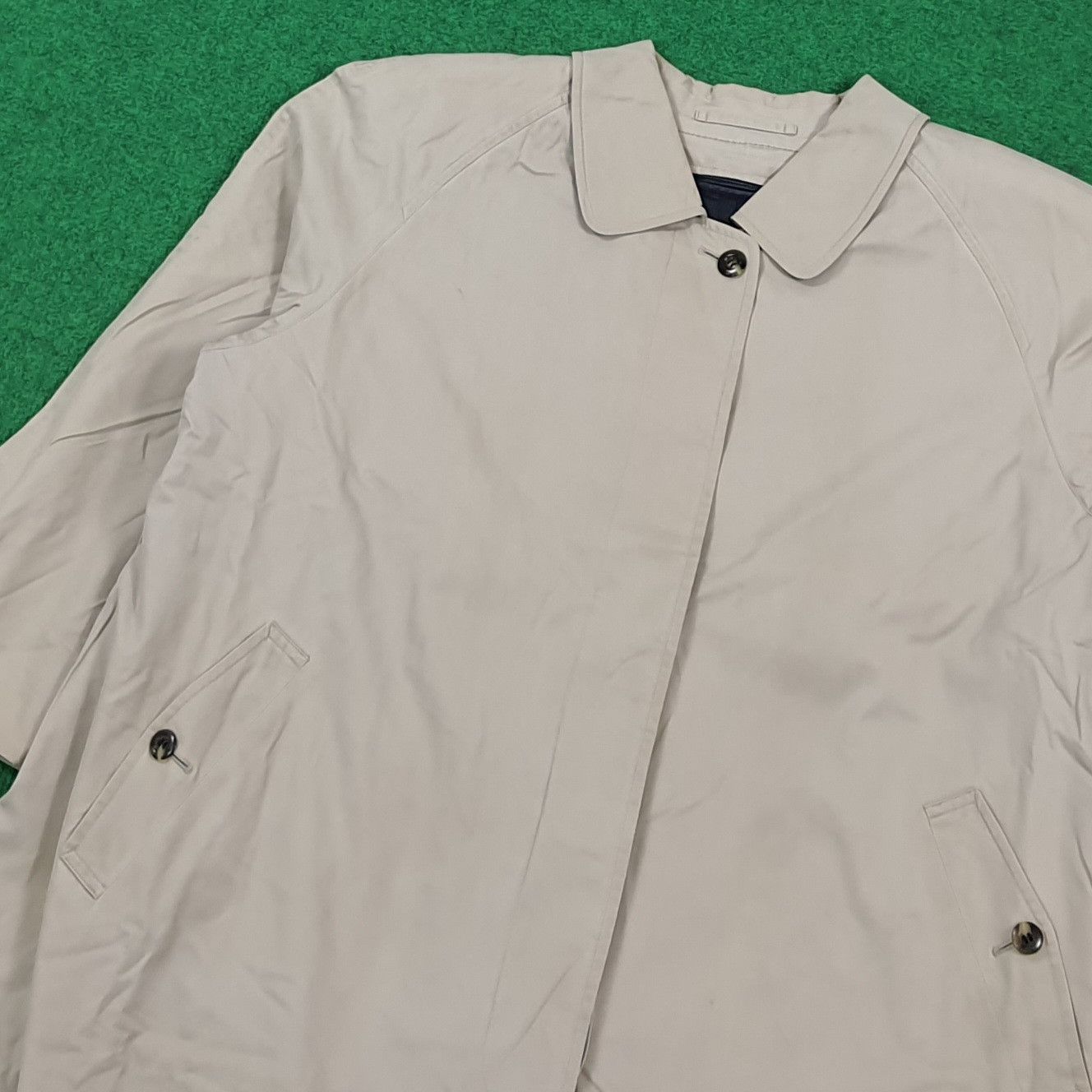 Burberry Vintage Burberrys Trench Coat Balmacaan Nova Check C309N2 Size L / US 10 / IT 46 - 2 Thumbnail