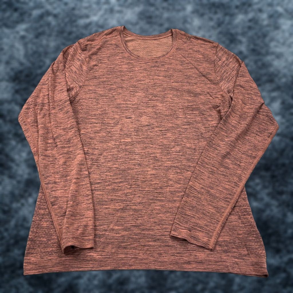 Lululemon Lululemon Shirt Mens M Orange Long Sleeve Metal Vent Athleisure Gym Yoga Breathable Lightweight Size US M / EU 48-50 / 2 - 1 Thumbnail