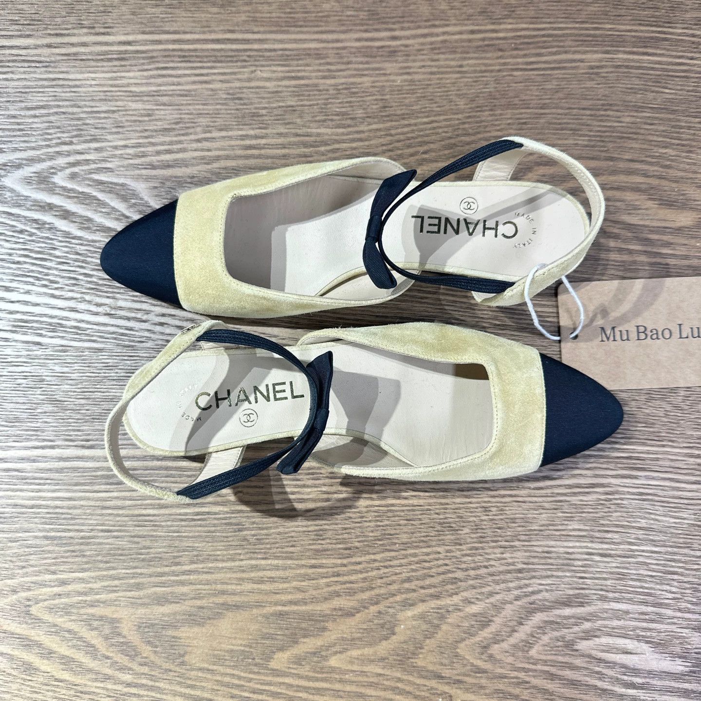 Chanel Chanel Unused Suede Bow Strap Pointed Toe Flat 38 Size US 7.5 / IT 37.5 - 3 Thumbnail