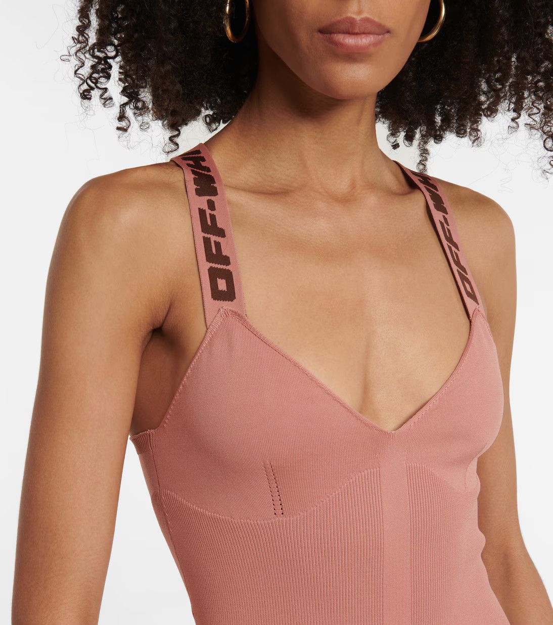 Off-White o1y1225 Mini Dress in Antique Rose Size XS / US 0-2 / IT 36-38 - 2 Thumbnail