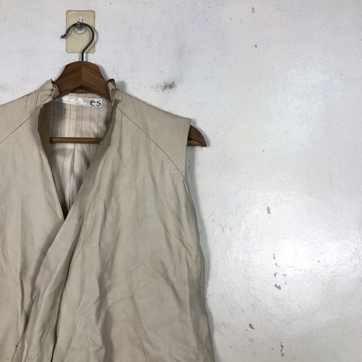 Japanese Brand Distressed Punk Vest Leather Biker Es Sadaharu Hoshino Size US M / EU 48-50 / 2 - 8 Thumbnail