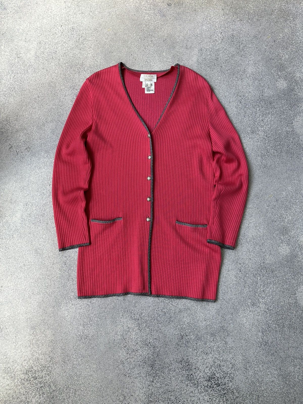 Escada Vintage ESCADA Exclusive for Neiman Marcus Ribbed Cardigan Size M / US 6-8 / IT 42-44 - 1 Thumbnail