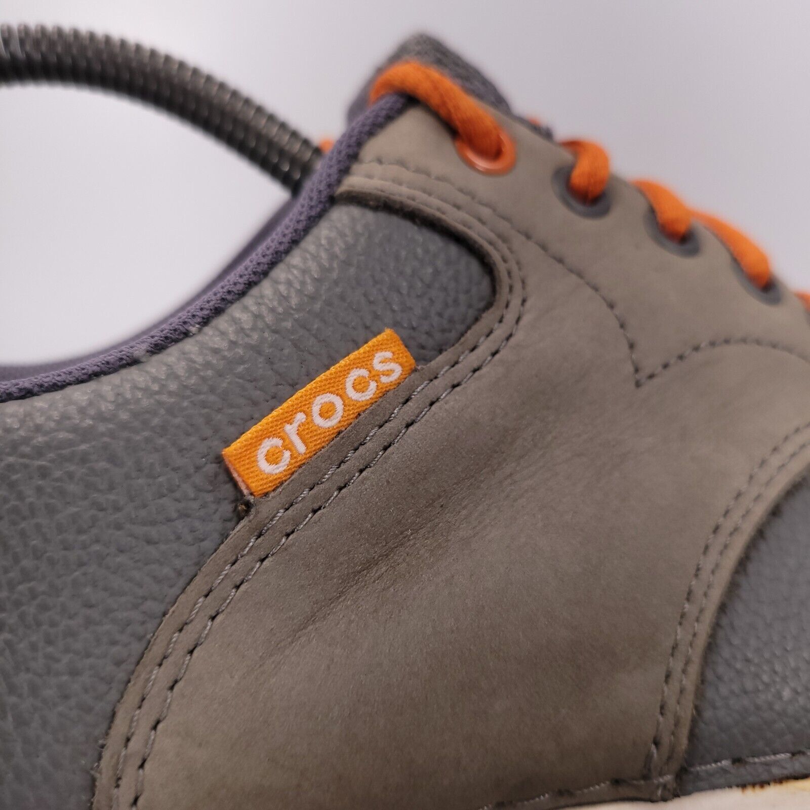 Crocs Crocs Athletic Leather Golf Shoe Mens Size 8 Gray Orange Size US 7 / EU 40 - 8 Thumbnail