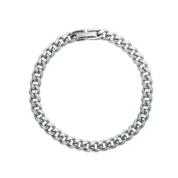 Jewelry Kimiko x Mayu Fashion Silver Titanium Steel Men's Bracelet Size ONE SIZE - 3 Thumbnail