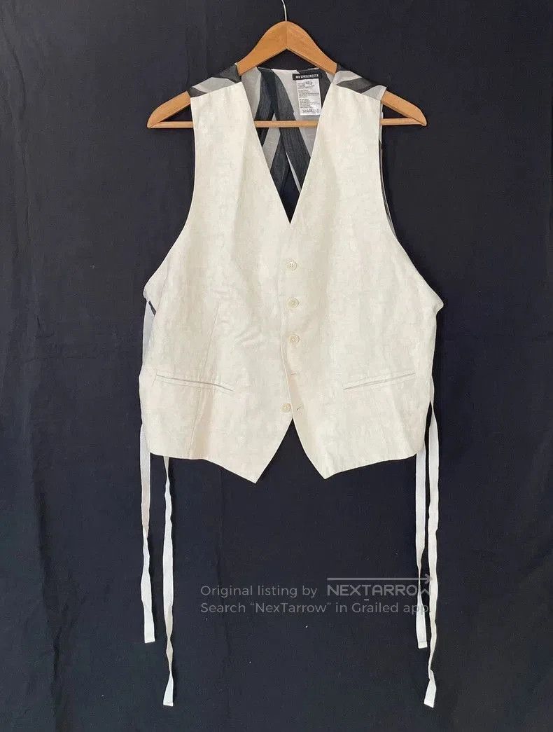 Ann Demeulemeester jacquard halter waistcoat.