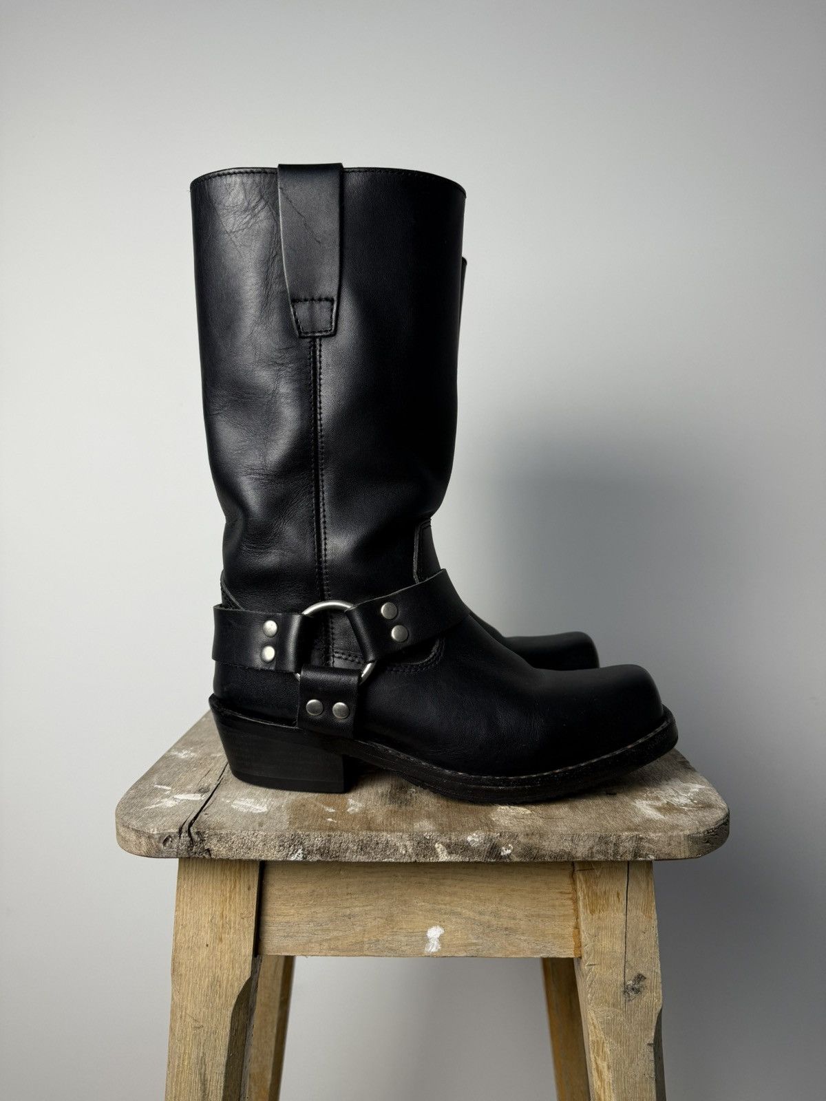 Cowboy Equipment Vintage Cowboy Black Leather Boots Spirit Motors Size US 6 / EU 39 - 4 Thumbnail