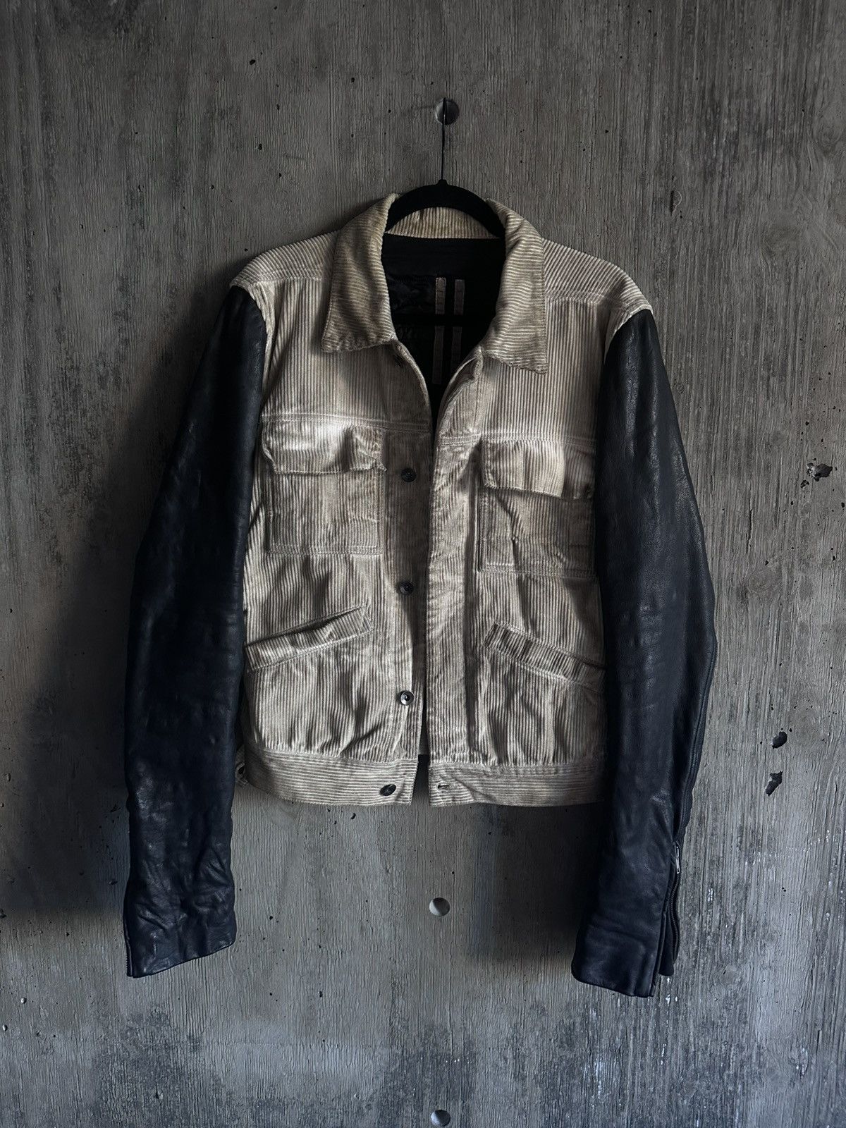 Rick Owens Drkshdw AW09 CRUST HYBRID TRUCKER JACKET Size US M / EU 48-50 / 2 - 9 Thumbnail