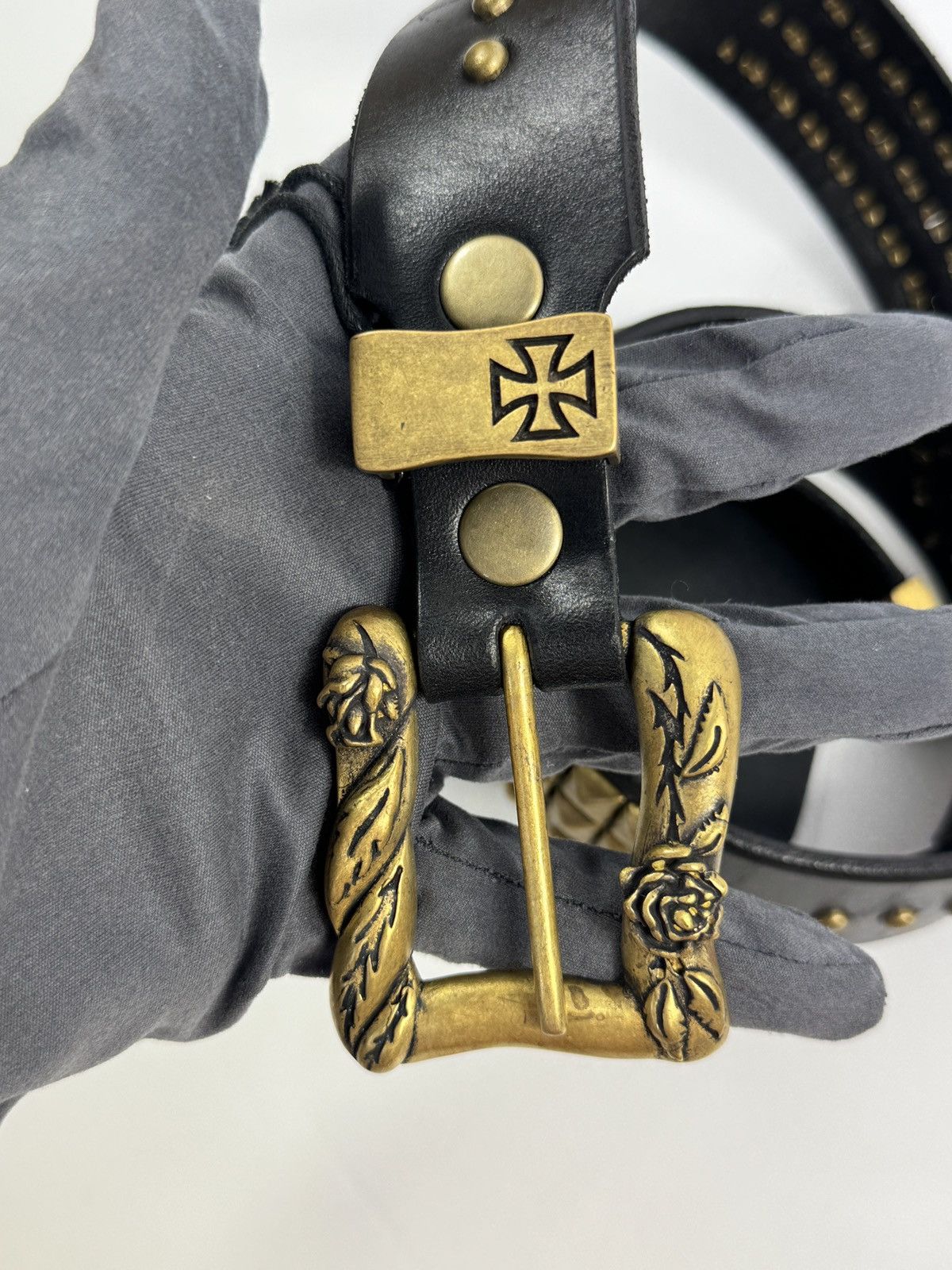 Enfants Riches Deprimes ANTIQUE BRASS TEXAS SERENADE BELT 85 Size 32 - 4 Thumbnail