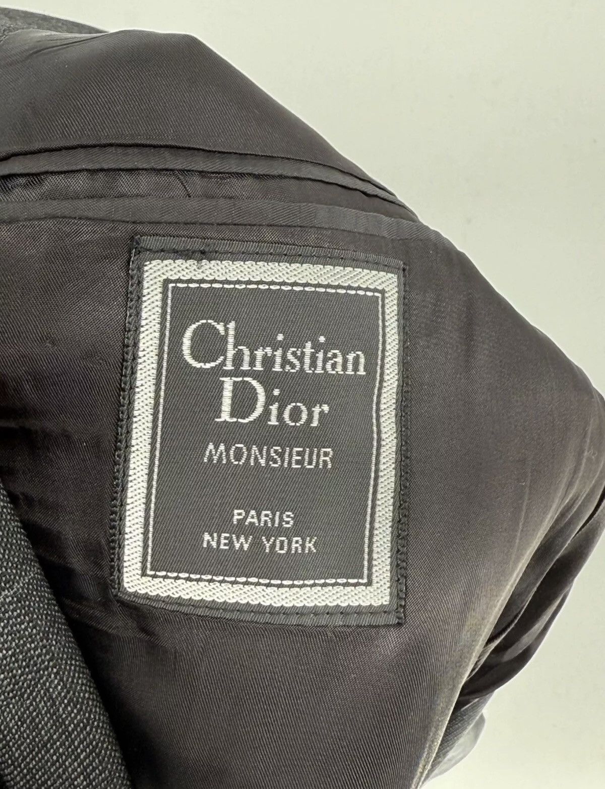 Vintage 90s Christian Dior Monsieur Blazer Grey Mens 41L
