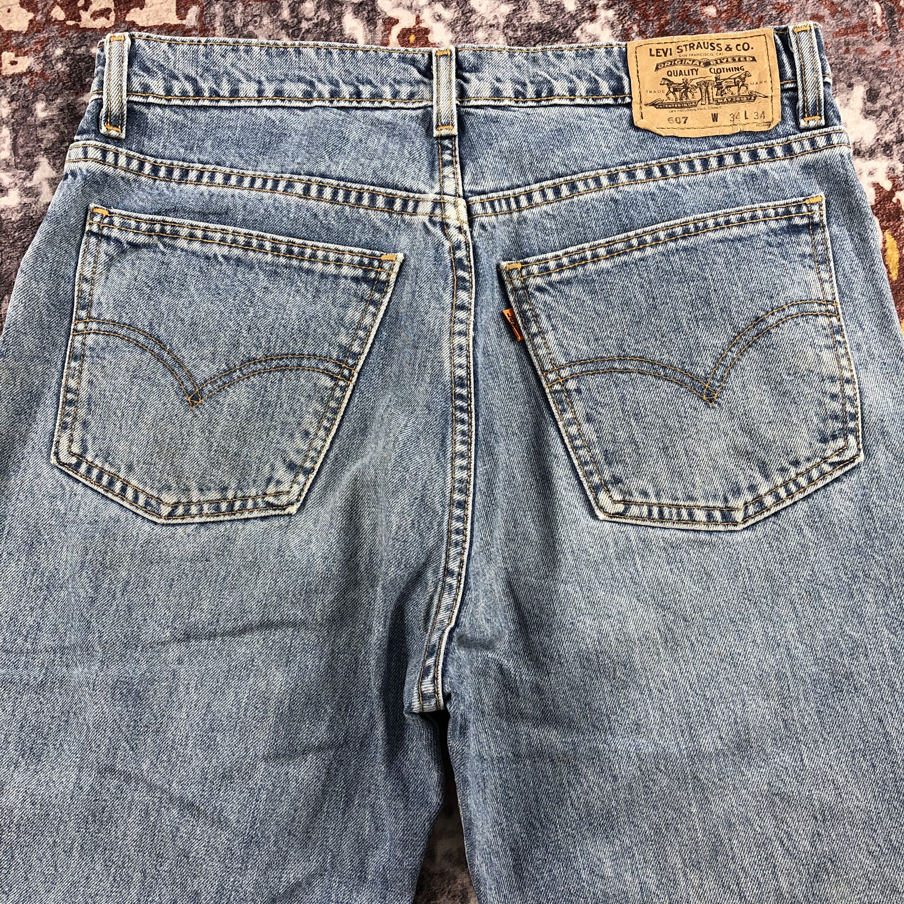 Levi's × Vintage Vintage 90s Light Wash Levis 607 Jeans-JM2258 Size US 33 - 8 Thumbnail