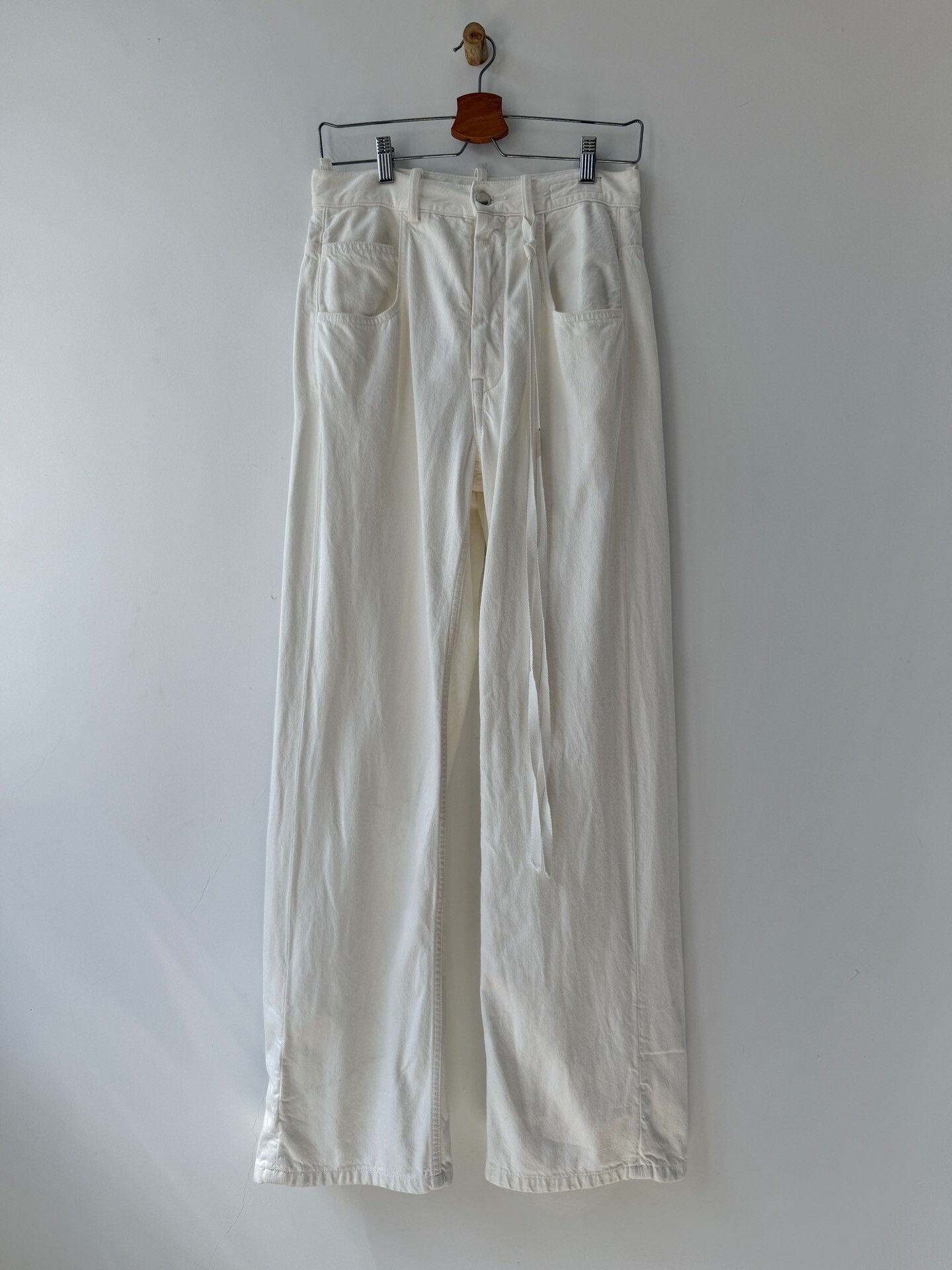 Ann Demeulemeester Ann Demeulemeester Ribbon Denim Trousers Size 38" / US 16 / IT 52 - 1 Thumbnail