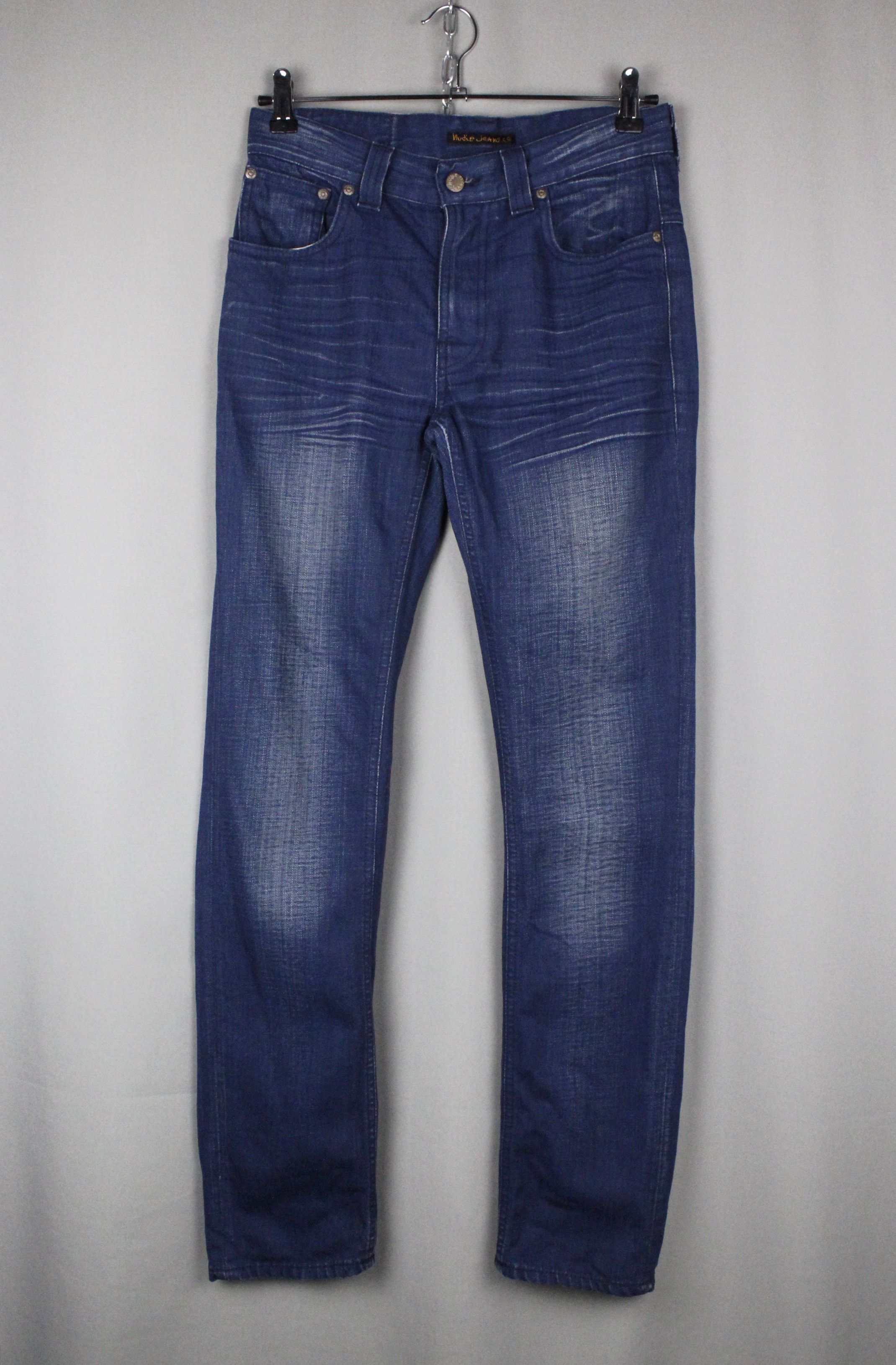 Japanese Brand × Jean × Nudie Jeans Nudie Jeans Indigo Blue Coated Denim Pants Size US 29 - 1 Thumbnail