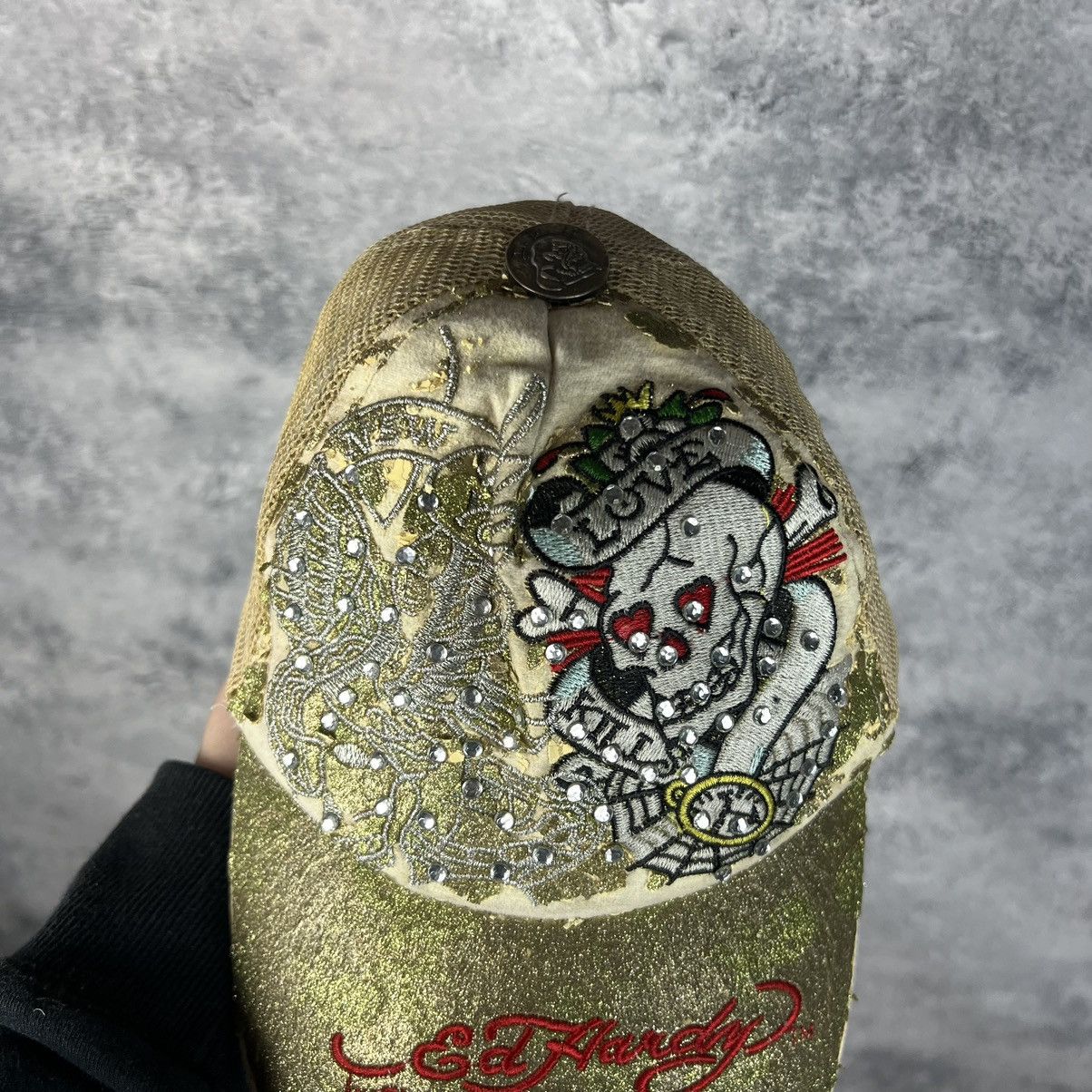 Christian Audigier Ed Hardy Christian Audigier Skull Vintage Cap Y2K Size ONE SIZE - 6 Thumbnail