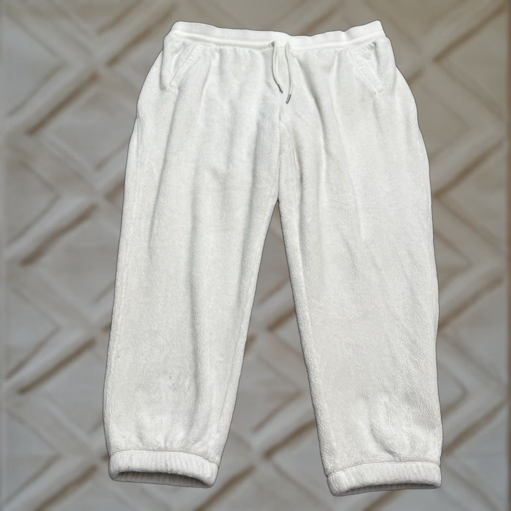 Athleta Athleta Jogger Womens 2X Ivory Forever Plush Fleece Sweatpants Casual Loungewear Size 40" / US 18 - 1 Thumbnail