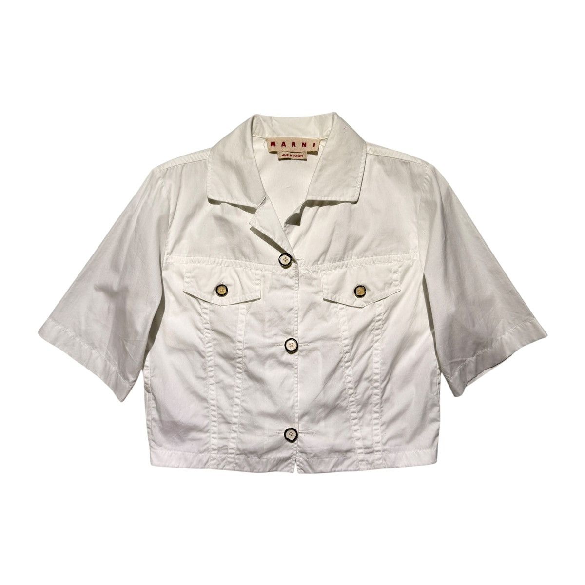 Marni SS21 cropped boxy button down Size XS / US 0-2 / IT 36-38 - 1 Thumbnail