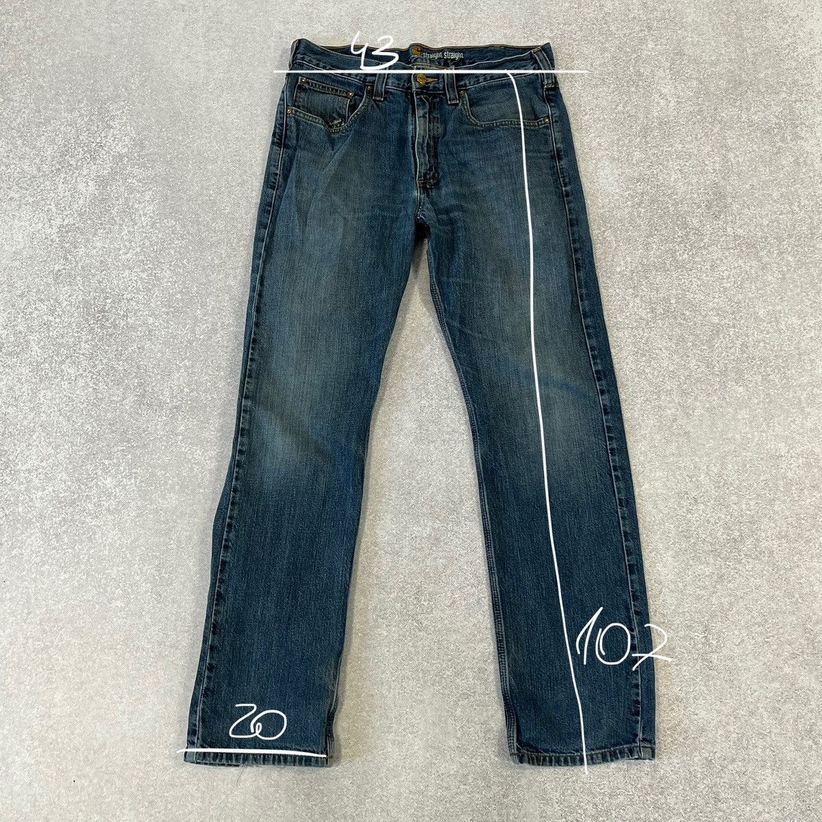 Carhartt Carhartt blue denim jeans straight pant Size US 32 / EU 48 - 3 Thumbnail