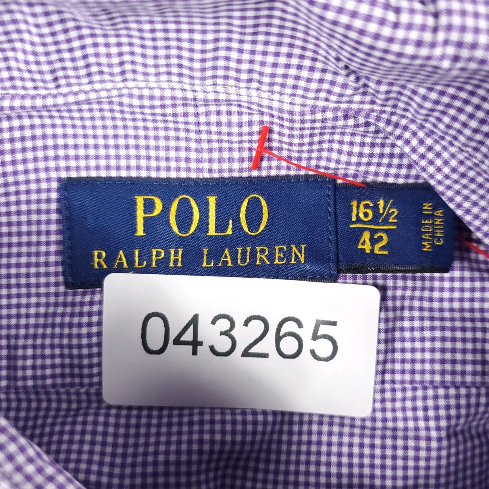 Ralph Lauren Ralph Lauren Dress Shirt Mens 16.5 Purple Check Long Sleeve Button Up Size 42R - 6 Thumbnail
