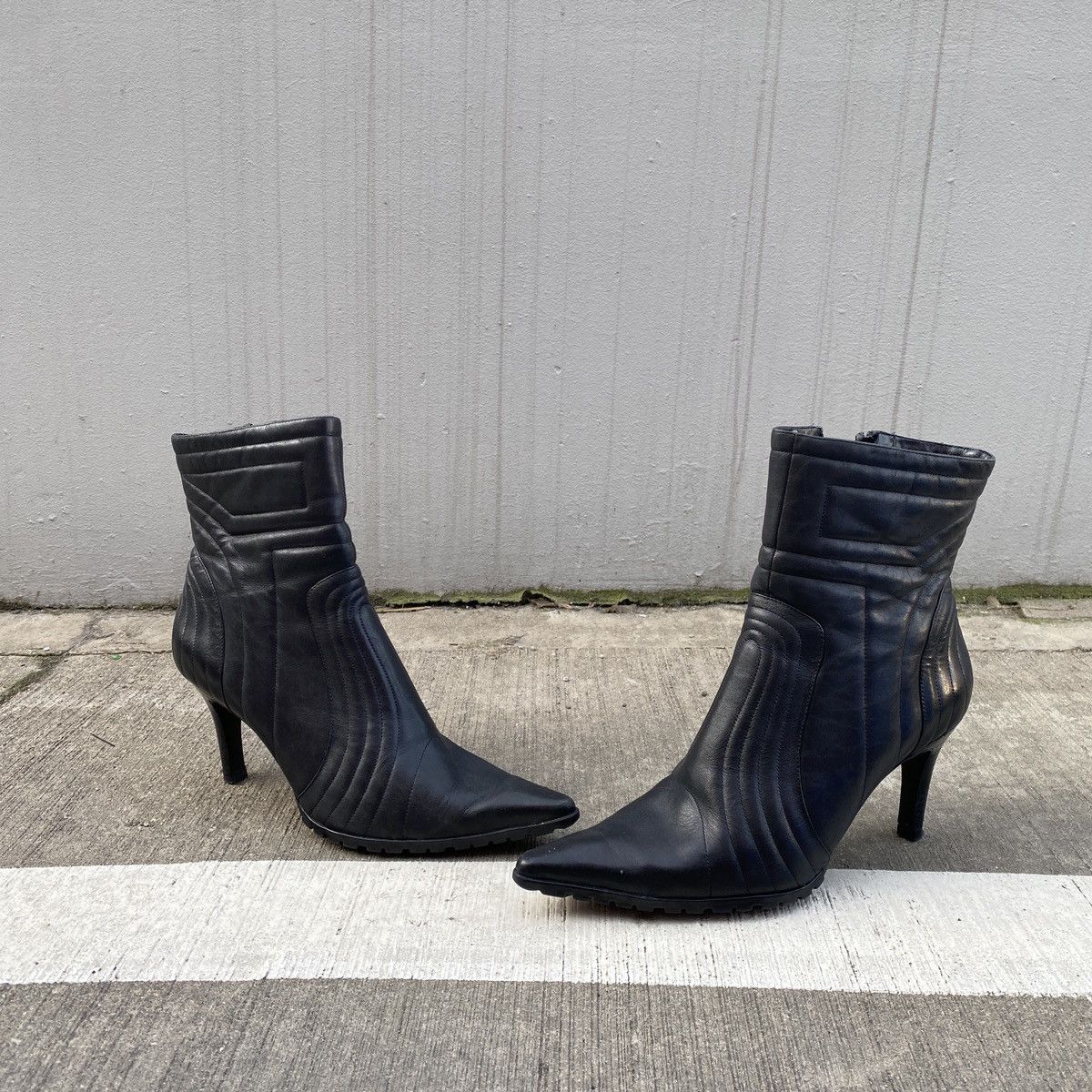 Other AvantGarde Biker Real Leather Heels Size US 10 / IT 40 - 3 Thumbnail