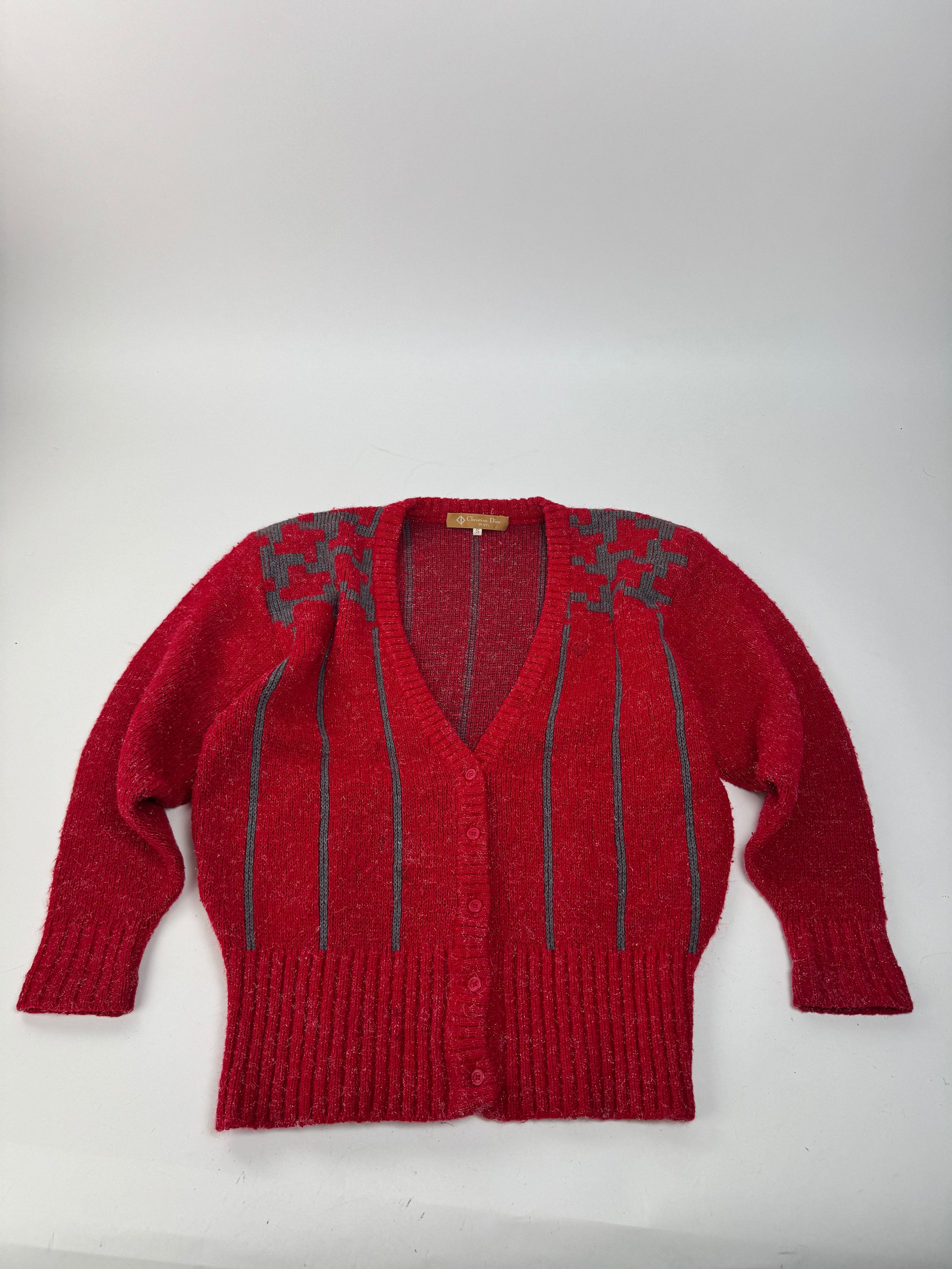 Dior Vintage Wool Sweater Red M Size M / US 6-8 / IT 42-44 - 1 Thumbnail