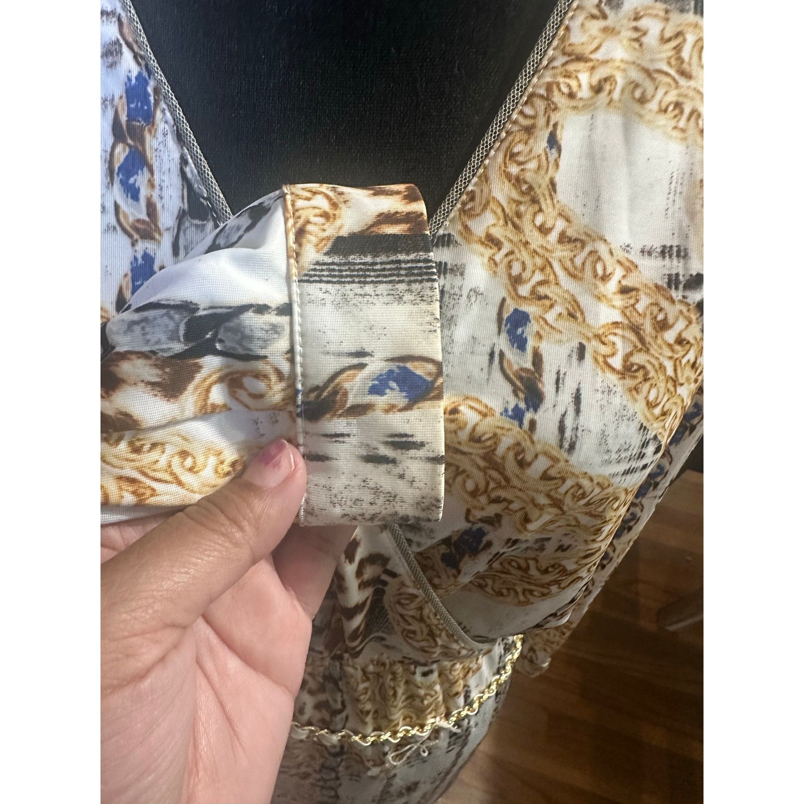 Bebe Bebe Silver and Gold Sequin Wrap Dress Size S / US 4 / IT 40 - 5 Thumbnail