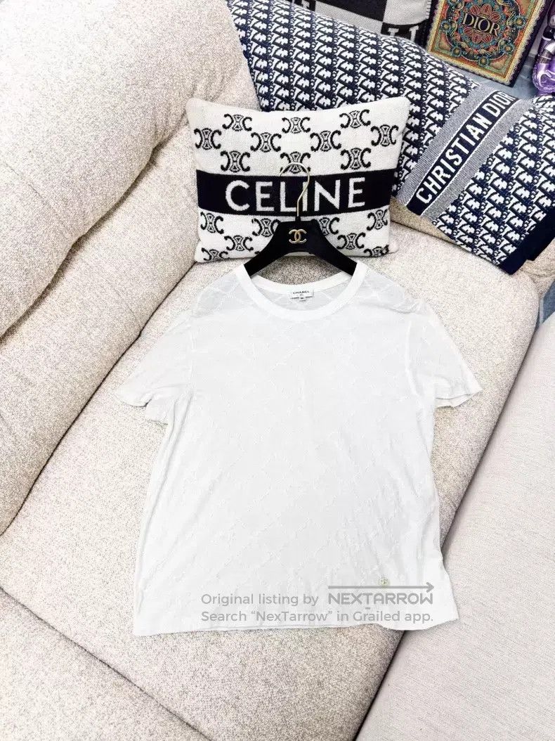 Chanel Chanel Diamond check-patterned short-sleeved T-shirt Size XS / US 0-2 / IT 36-38 - 1 Thumbnail