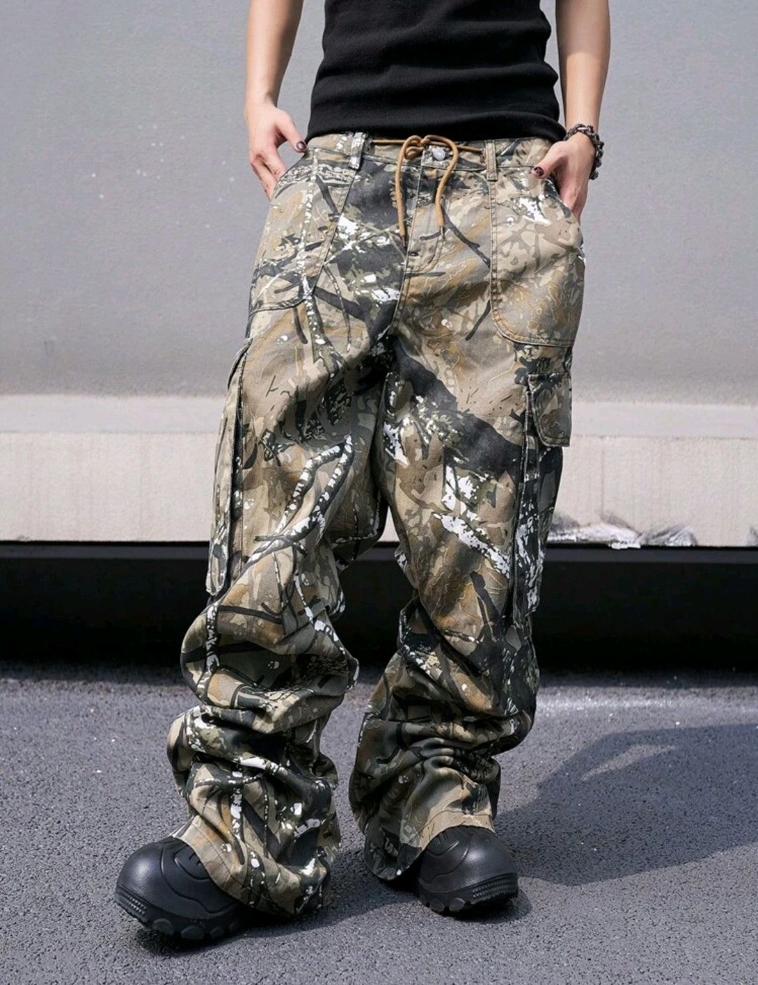 Japanese Brand Baggy Graphic Camo Wide Leg Pants Size US 32 / EU 48 - 5 Thumbnail