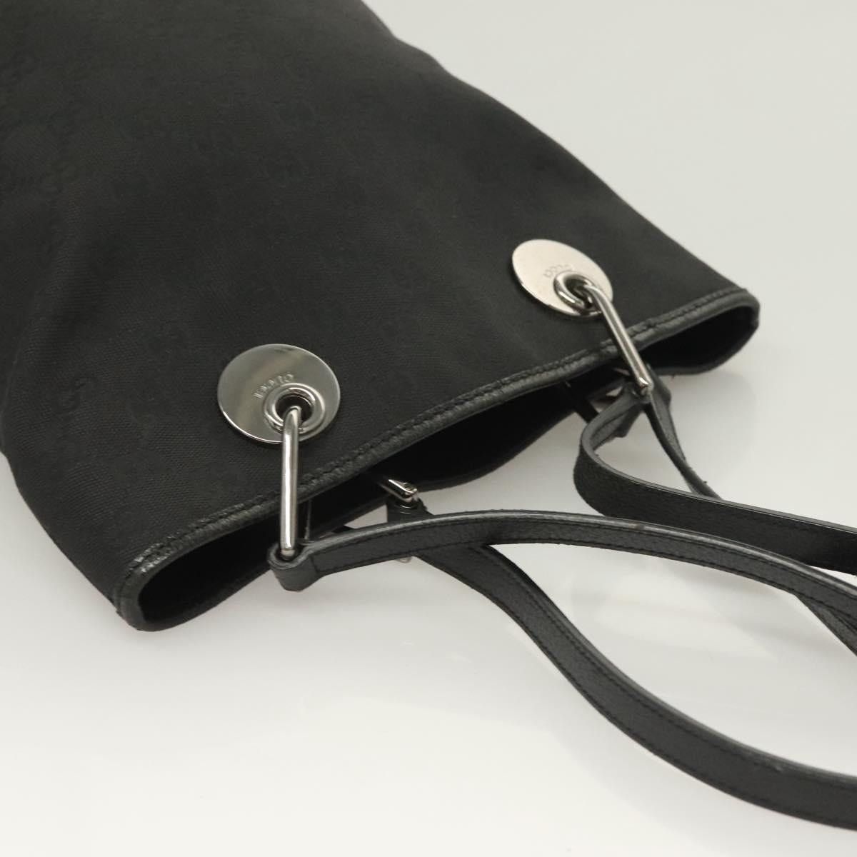 Gucci GUCCI GG Canvas Tote Bag Black Size ONE SIZE - 6 Thumbnail