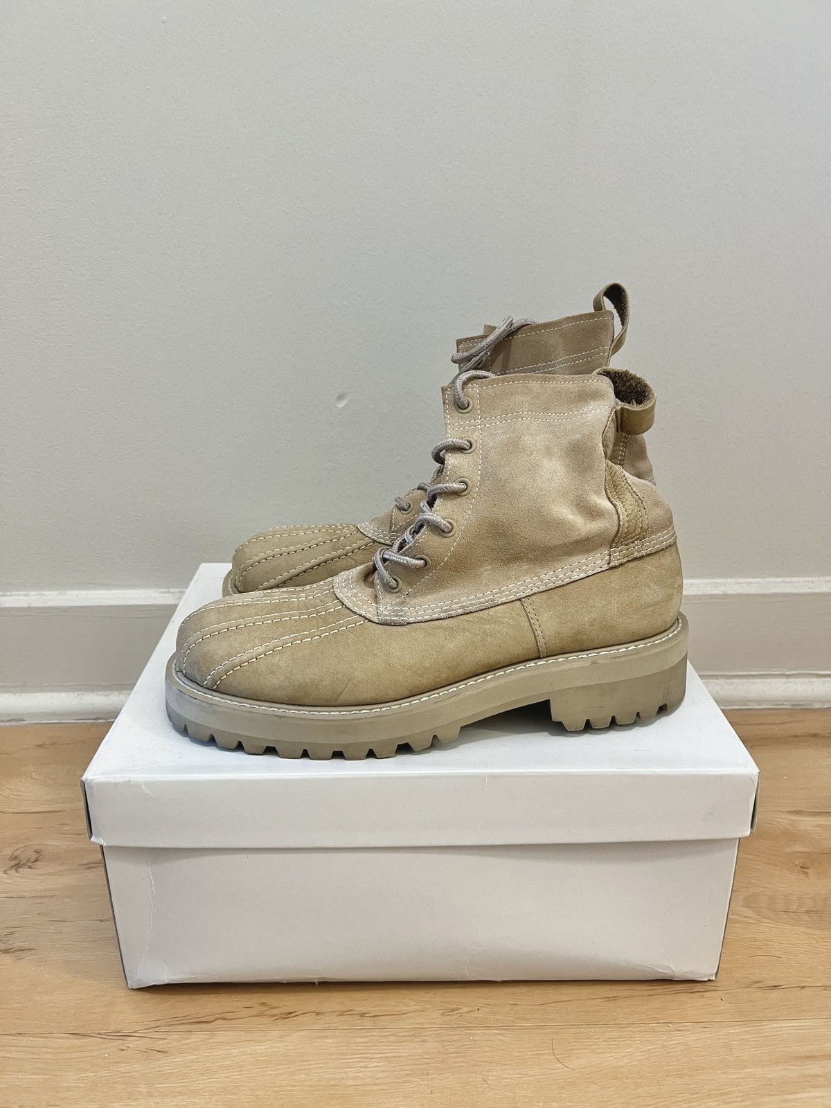 Undercover Undercover Cowhide Suede Duck Boots Beige Size M Size US 9 / EU 42 - 2 Thumbnail