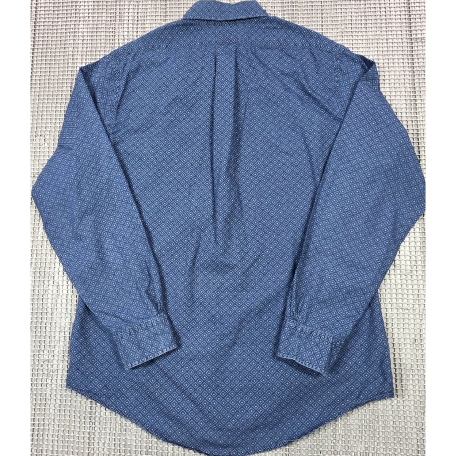 Brooks Brothers Brooks Brothers Shirt Regent Diamond Print Chambray Long Sleeve M Blue Men Size US M / EU 48-50 / 2 - 6 Thumbnail